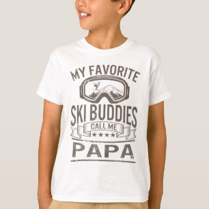 Ski Buddies Papa Skiing Goggles Snowboarding Grand T-Shirt