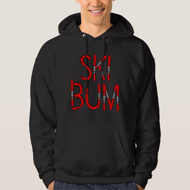 Ski Bum Skis Hoodie (Front)