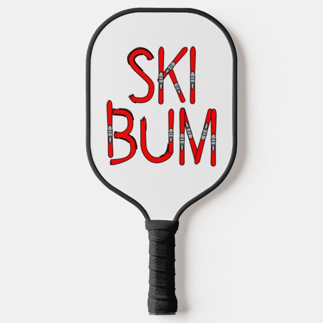 Ski Bum Skis Pickleball Paddle (Front)