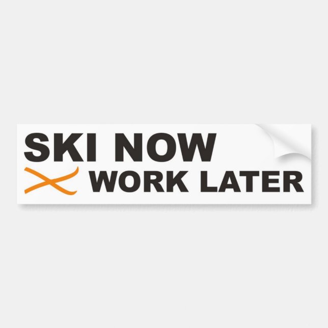 ski bumper sticker (Front)