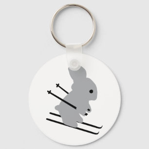 ski bunny icon key ring