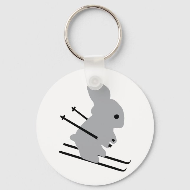ski bunny icon key ring (Front)