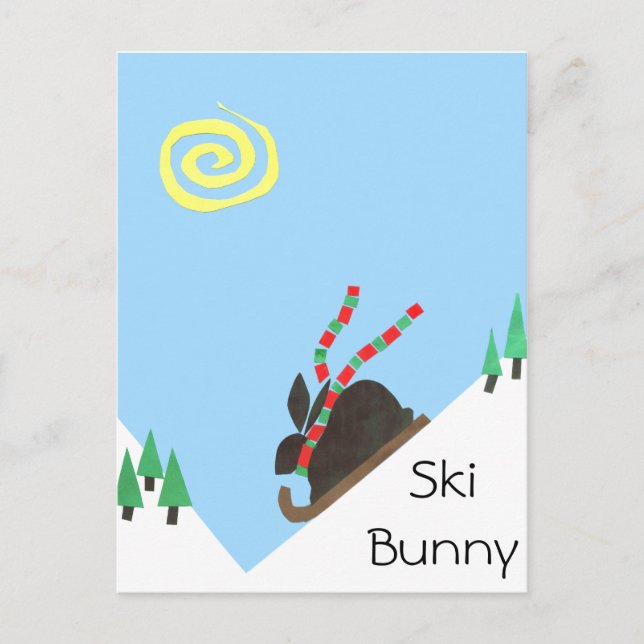 Ski Bunny Postcard (Front)