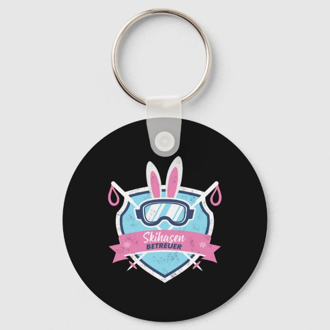 Ski Bunnys Supervisor Skiing Snowboard Skier Mount Key Ring (Front)