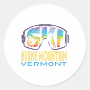 Ski Burke Mountain Vermont Skiing Vacation Classic Round Sticker