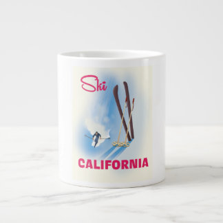 Ski California Travel poster Large Coffee Mug