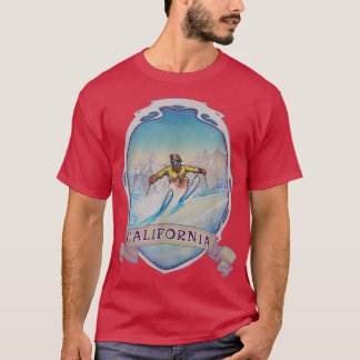 Ski California Vintage Retro Snow Sking  T-Shirt