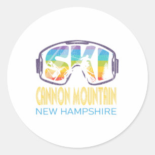 Ski Cannon Mountain New Hampshire Skiing Vacation  Classic Round Sticker
