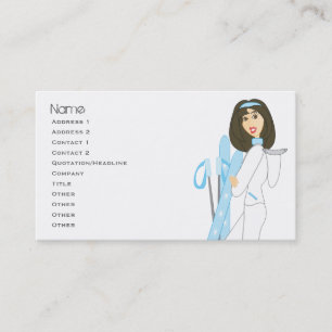 Ski Cards-Brunette Business Card