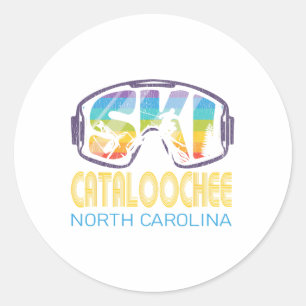 Ski Cataloochee North Carolina Skiing Vacation  Classic Round Sticker