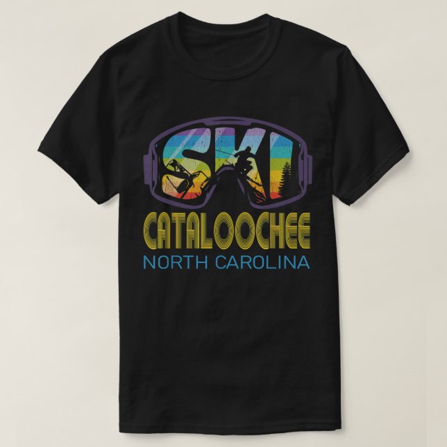 Ski Cataloochee North Carolina Skiing Vacation T-Shirt (Design Front)