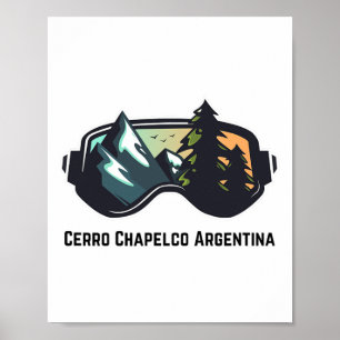 Ski Cerro Chapelco Argentina Mountain Skiing T Men Poster