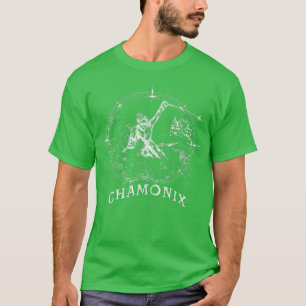 Ski Chamonix, France Vintage Snow Skiing Vacation T-Shirt