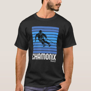 Ski Chamonix France Winter Sports Vintage Retro Sk T-Shirt
