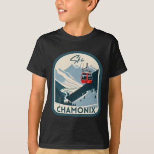 Ski Chamonix Retro Vintage Style Chamonix Skiing T-Shirt