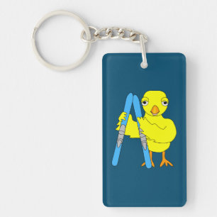 Ski Chick Key Ring