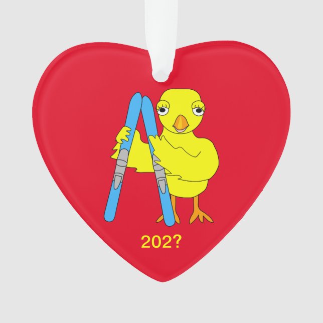 Ski Chick Ornament (Front)