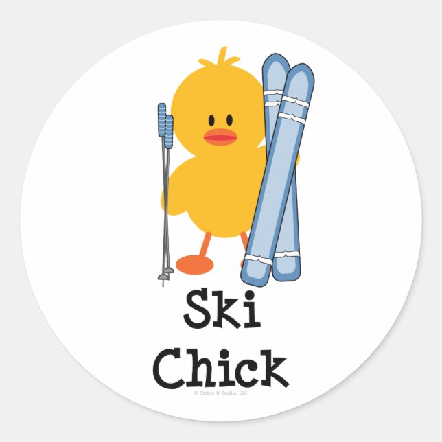 Ski Chick Stickers (Front)