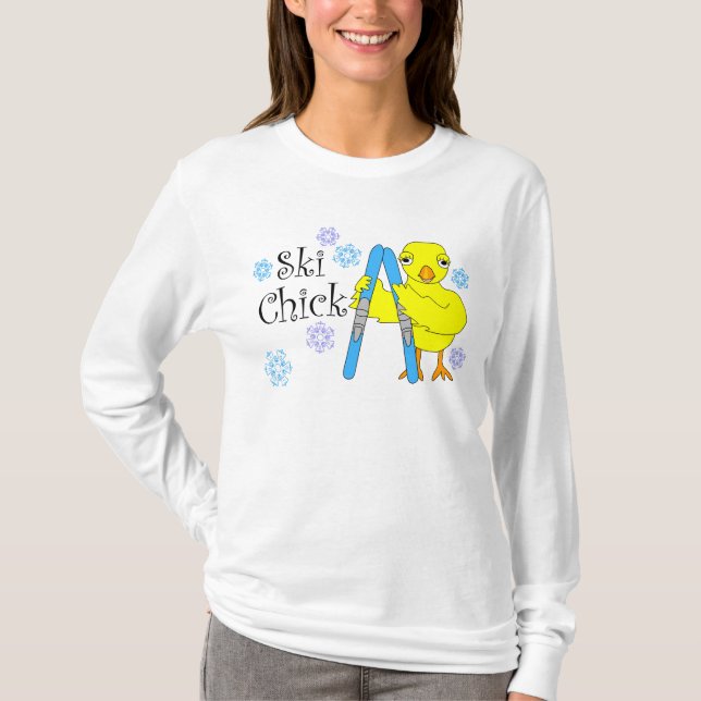 Ski Chick Text T-Shirt (Front)