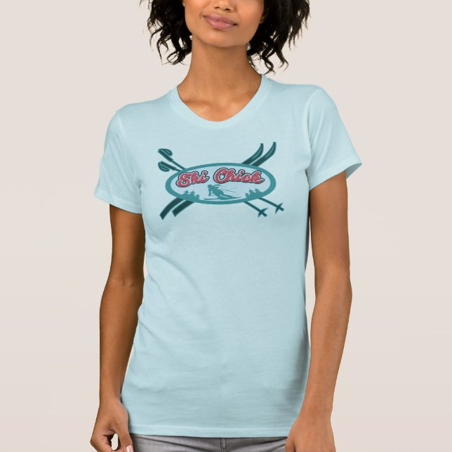 Ski Chick Winter Adventure T-Shirt (Front)