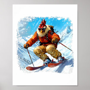 Ski Chickens Poster