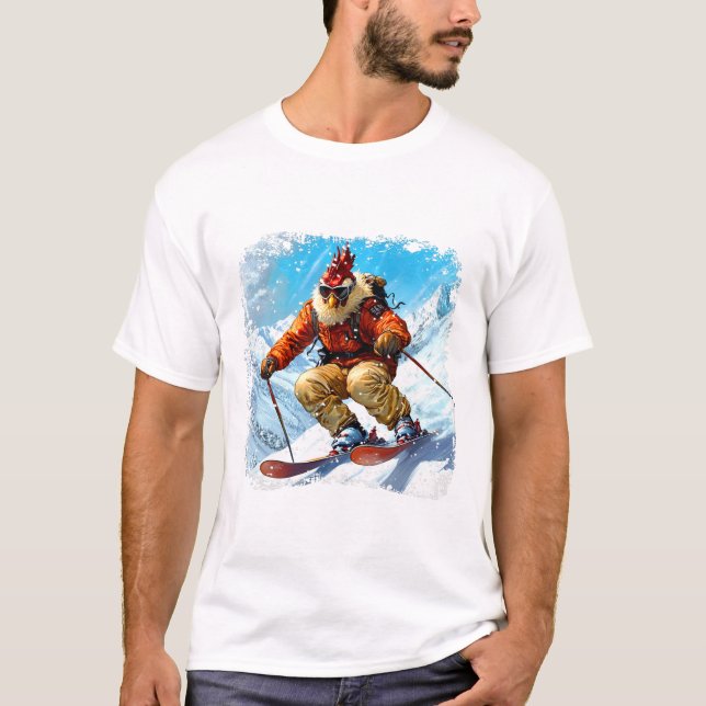 Ski Chickens  T-Shirt (Front)