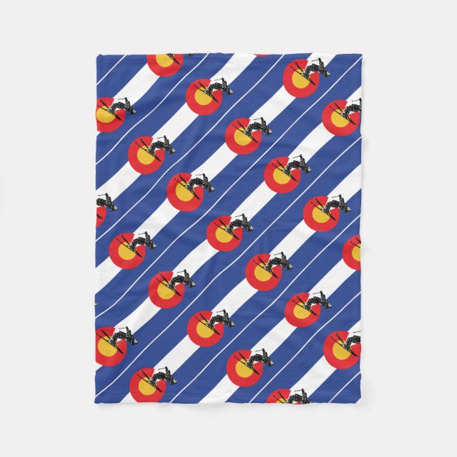 Ski Colorado Fleece Blanket (Front)