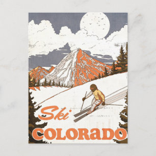 Ski Colorado Holiday Postcard
