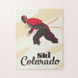 Ski Colorado travel poster Jigsaw Puzzle