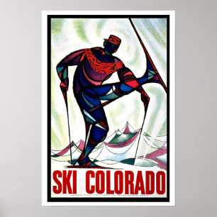 Ski Colorado US Vintage Travel Poster