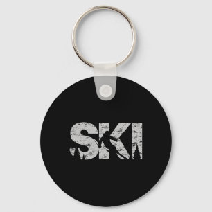 Ski Cool Skiing Style Alpine Skier Gift Women Men  Key Ring
