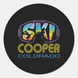 Ski Cooper Colorado Skiing Vacation  Classic Round Sticker