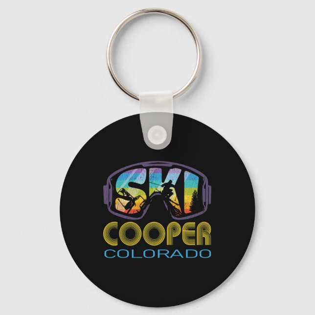 Ski Cooper Colorado Skiing Vacation  Key Ring (Front)