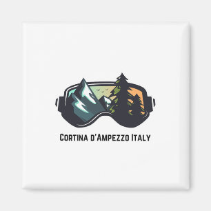 Ski Cortina D'ampezzo Italy Mountain Skiing T Men Magnet