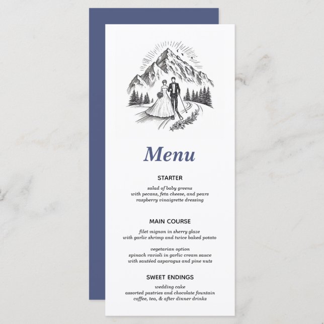 Ski Couple Menu (Front/Back)