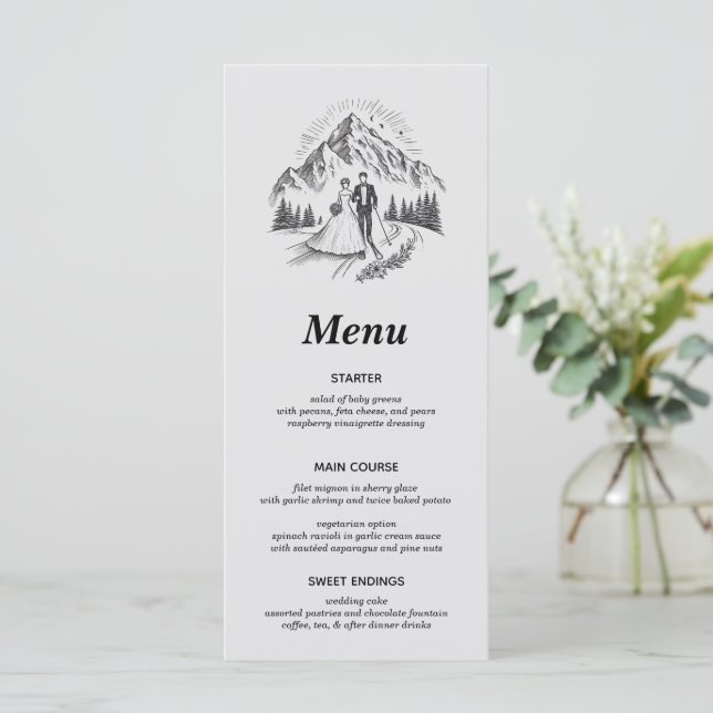 Ski Couple Menu (Standing Front)