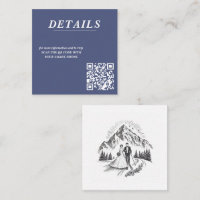 Ski Couple QR Code Enclosure Card