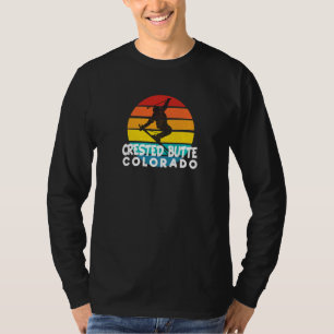 Ski Crested Butte 70s 80s Throwback Crested Butte T-Shirt