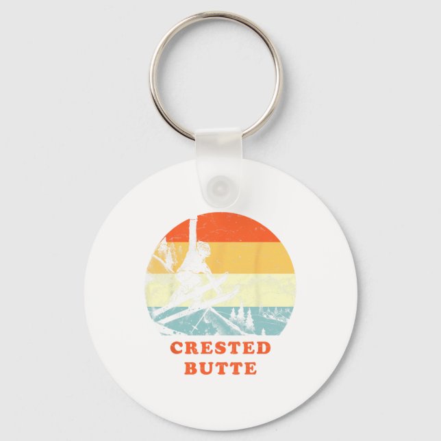 Ski Crested Butte  Key Ring (Front)