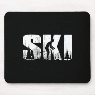 Ski Cross Country Skiing Vintage Winter Sport For  Mouse Mat