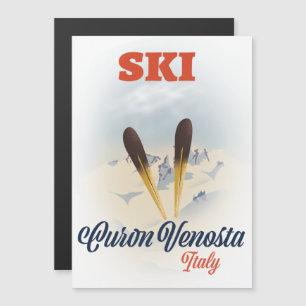 Ski Curon Venosta Italy ski poster