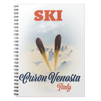 Ski Curon Venosta Italy ski poster Notebook