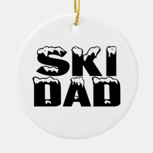 Ski Dad Ceramic Tree Decoration