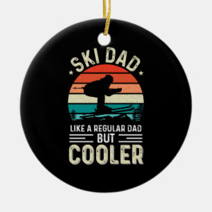 Ski Dad Ceramic Tree Decoration