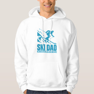 Ski Dad Cool Funny Gift for Winter Sports Dads Hoodie