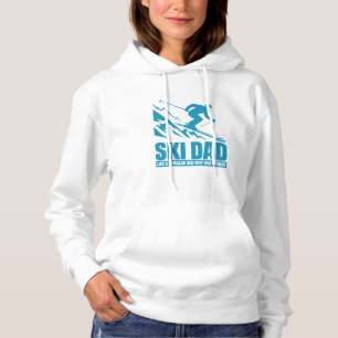 Ski Dad Cool Funny Gift for Winter Sports Dads Hoodie