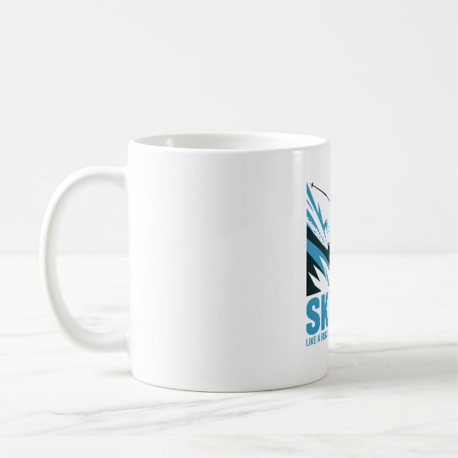 Ski Dad Cool Mountain Design Coffee Mug (Left)