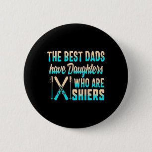 Ski Dad Daughters Skiers Fathers Day Ski Dad Snowb 6 Cm Round Badge