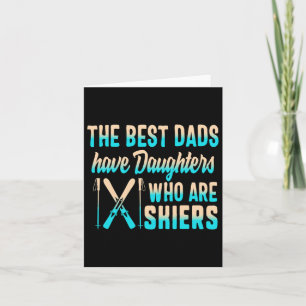 Ski Dad Daughters Skiers Fathers Day Ski Dad Snowb Card
