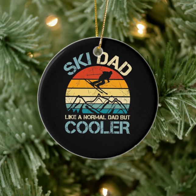 Ski Dad | Father's Day Gift | Hobbies Ceramic Tree Decoration (Tree)